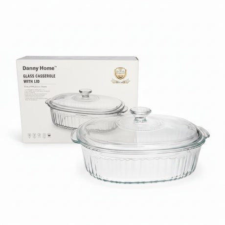 Danny Home Glass Casserole With Lid 2.8 Liter at Zubaidas Homestore