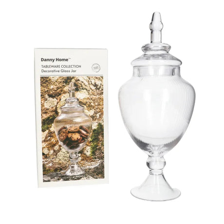 Danny Home Glass Decorative Cookie Jar 37.7cm at Zubaidas Homestore Pakistan