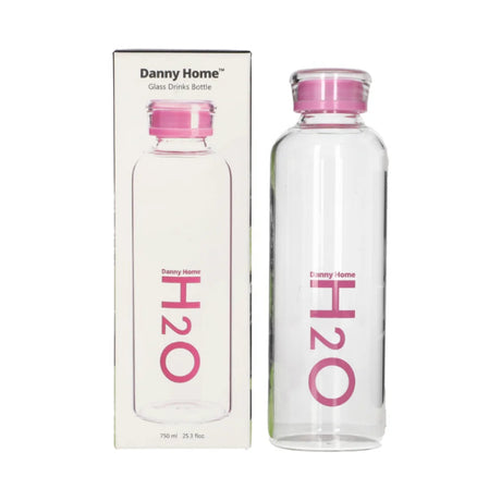 Danny Home Glass Drink Water Bottle 750ml Pink at Zubaidas Homestore Pakistan