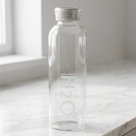 Danny Home Glass Drink Water Bottle 750ml White at Zubaidas Homestore