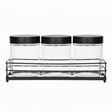 Danny Home Glass Jar Set With Metal Rack 720ml at Zubaidas Homestore Pakistan