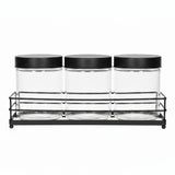 Danny Home Glass Jar Set With Metal Rack 720ml at Zubaidas Homestore Pakistan
