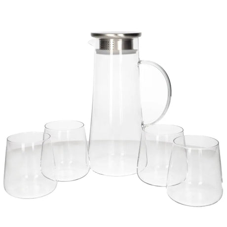 Danny Home Glass Juice Jar and Glass 5 Pieces Set at Zubaidas Homestore Pakistan