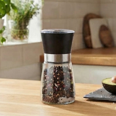Danny Home Glass Manual Spice Mill 13cm at Zubaidas Homestore