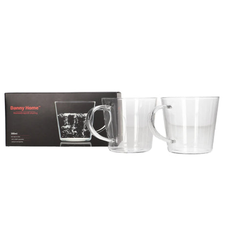 Danny Home Glass Mug 2 Pieces Set 300ml at Zubaidas Homestore 