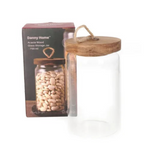 Danny Home Glass Nuts Jar With Wood Lid 750ml at Zubaidas Homestore Pakistan