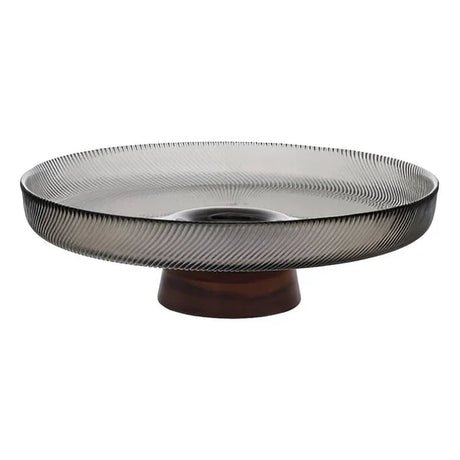Danny Home Glass Pedestal Fruit Plate 25.5cm at Zubaidas Homestore Pakistan