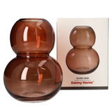 Danny Home Glass Plant Vase 18cm Brown at Zubaidas Homestore 