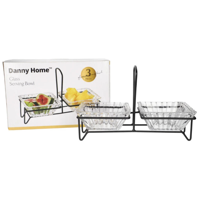 Danny Home Glass Serving Bowl 3 Pieces Set at Zubaidas Homestore