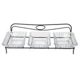 Danny Home Glass Serving Bowl With Black Stand 4 Piece Set at Zubaidas Homestore Pakistan