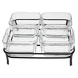 Danny Home Glass Serving Bowl With Black Stand 5 Piece Set at Zubaidas Homestore Pakistan