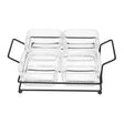 Danny Home Glass Serving Bowl With Black Stand 5 Pieces Set at Zubaidas Homestore Pakistan