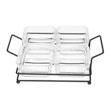 Danny Home Glass Serving Bowl With Black Stand 5 Pieces Set at Zubaidas Homestore Pakistan