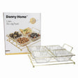 Danny Home Glass Serving Bowl With Golden Stand 5 Piece Set at Zubaidas Homestore 