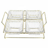 Danny Home Glass Serving Bowl With Golden Stand 5 Piece Set at Zubaidas Homestore Pakistan