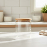 Danny Home Glass Storage Jar with Bamboo Lid 800ml at Zubaidas Homestore