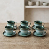 Danny Home Glazed Ceramic Cup and Saucer 12 Pieces at Zubaidas Homestore