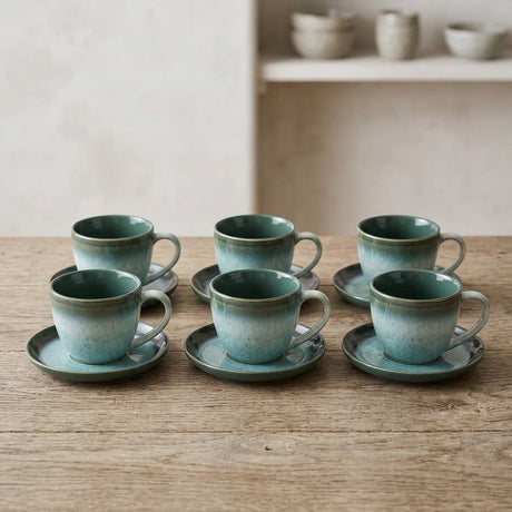 Danny Home Glazed Ceramic Cup and Saucer 12 Pieces at Zubaidas Homestore