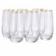 Danny Home Gold Rim Glass 6 Pieces Set 410ml at Zubaidas Homestore Pakistan