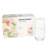 Danny Home Gold Rim Glass 6 Pieces Set 550ml at Zubaidas Homestore