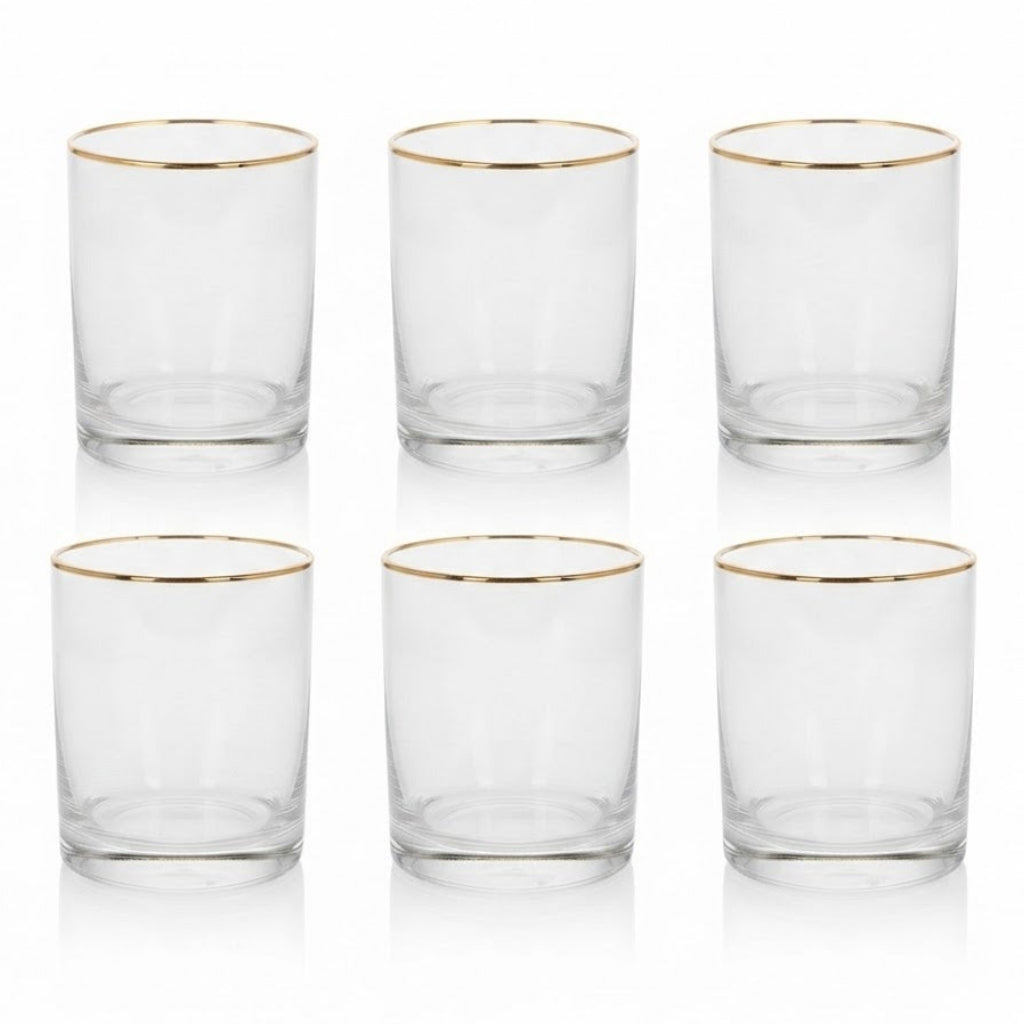Danny Home Gold Rim Glass 6 Pieces Set at Zubaidas Homestore 