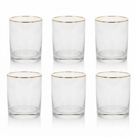 Danny Home Gold Rim Glass 6 Pieces Set at Zubaidas Homestore 