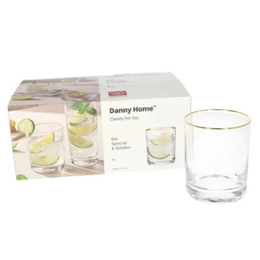 Danny Home Gold Rim Glass 6 Pieces Set at Zubaidas Homestore Pakistan
