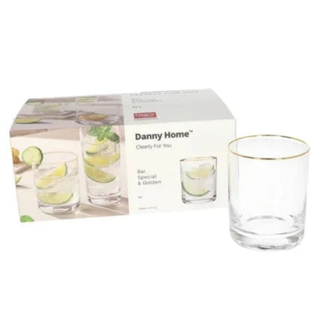 Danny Home Gold Rim Glass 6 Pieces Set at Zubaidas Homestore Pakistan