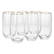Danny Home Gold Rim Long Glass 6 Pieces Set 490ml at Zubaidas Homestore Pakistan