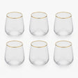 Danny Home Gold Rim Water Glass 6 Pieces Set 360ml at Zubaidas Homestore