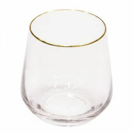 Danny Home Gold Rim Water Glass 6 Pieces Set 360ml at Zubaidas Homestore Pakistan