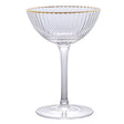 Danny Home Golden Striped Fluted Cocktail Glass Set of 2 at Zubaidas Homestore Pakistan