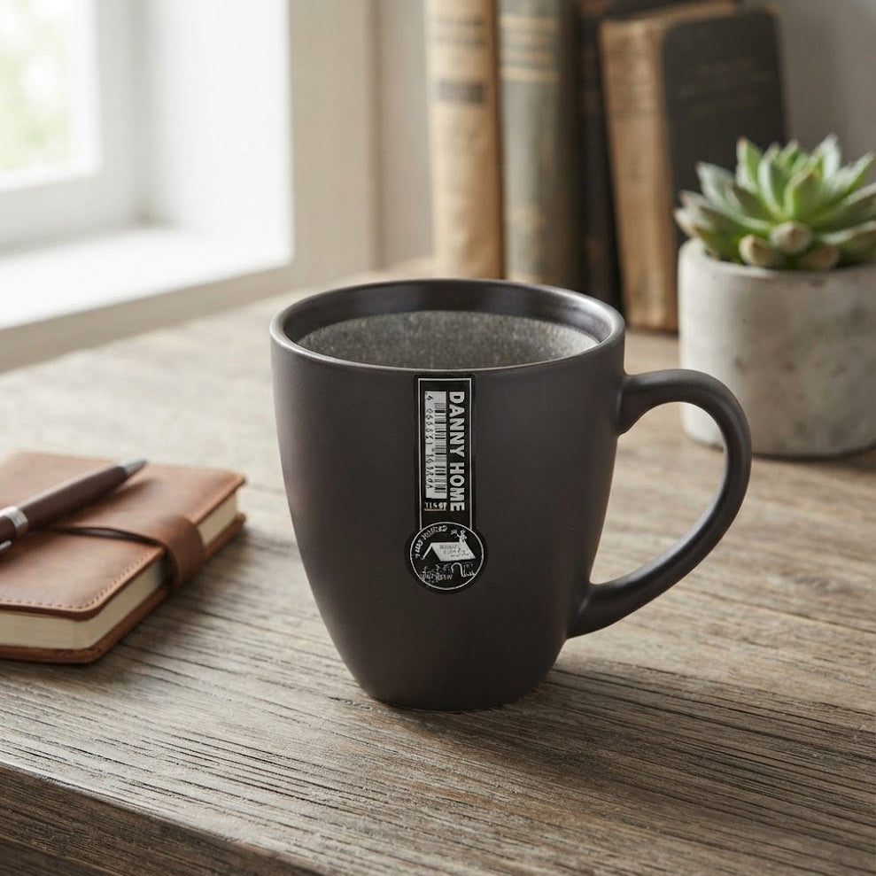 Danny Home Grey Porcelain Coffee Mug 350ml at Zubaidas Homestore 