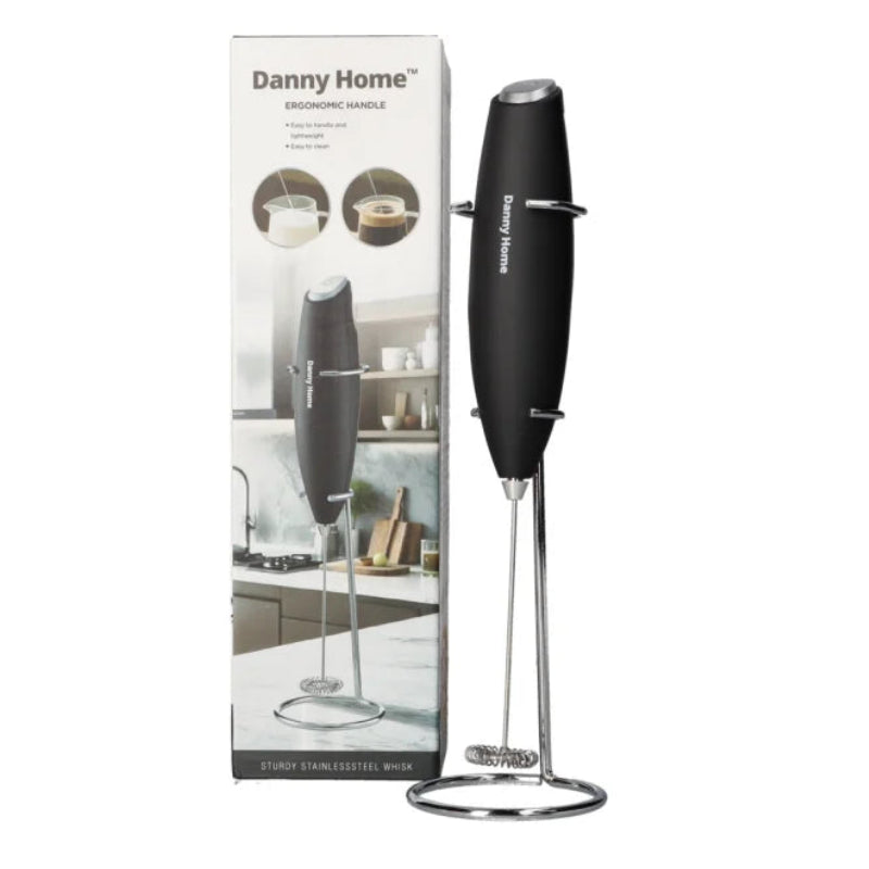 Danny Home Handheld Milk Frother with Metal Stand at Zubaidas Homestore 