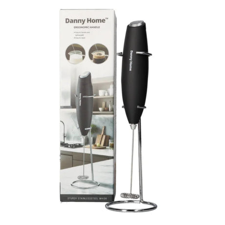 Danny Home Handheld Milk Frother with Metal Stand at Zubaidas Homestore 