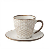 Danny Home Honeycomb Pattern Cup and Saucer 6 Pieces Set at Zubaidas Homestore