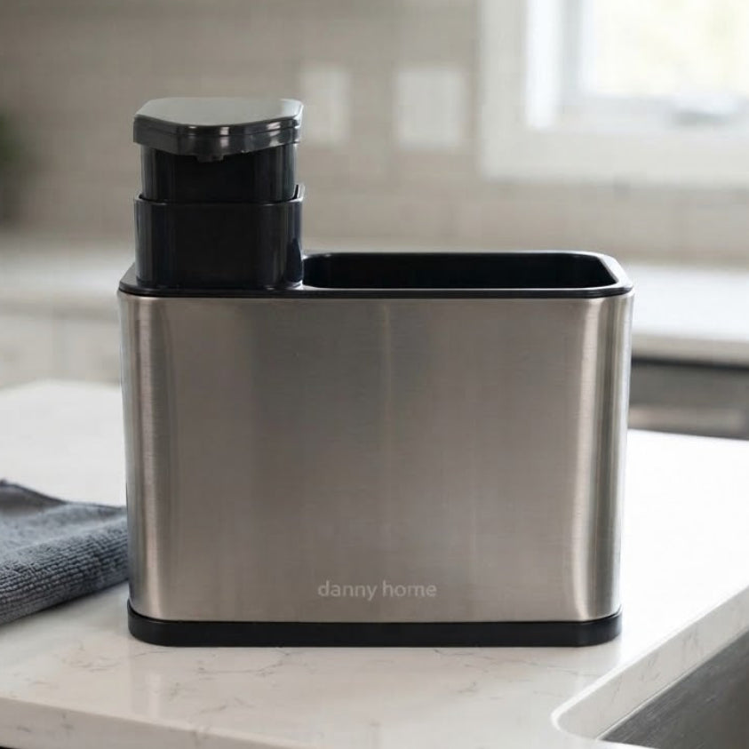 Danny Home Kitchen Sink Storage Caddy with Soap Dispenser at Zubaidas Homestore 