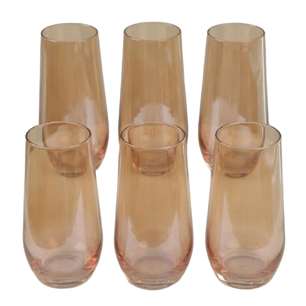 Danny Home Long Tumbler Glass 6 Pieces Set 550ml at Zubaidas Homestore 
