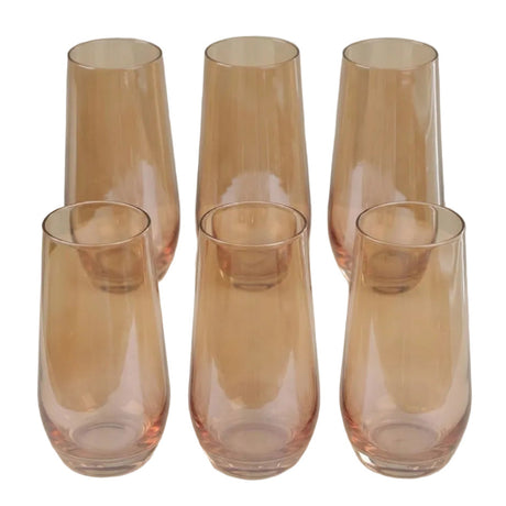 Danny Home Long Tumbler Glass 6 Pieces Set 550ml at Zubaidas Homestore 