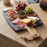 Danny Home Marble Acacia Wooden Serving Platter 38cm at Zubaidas Homestore 