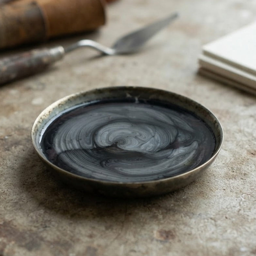 Danny Home Marble Swirl Glass Serving Plate 20cm at Zubaidas Homestore 