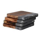 Danny Home Marble Wooden Coasters 4 Pieces Set at Zubaidas Homestore