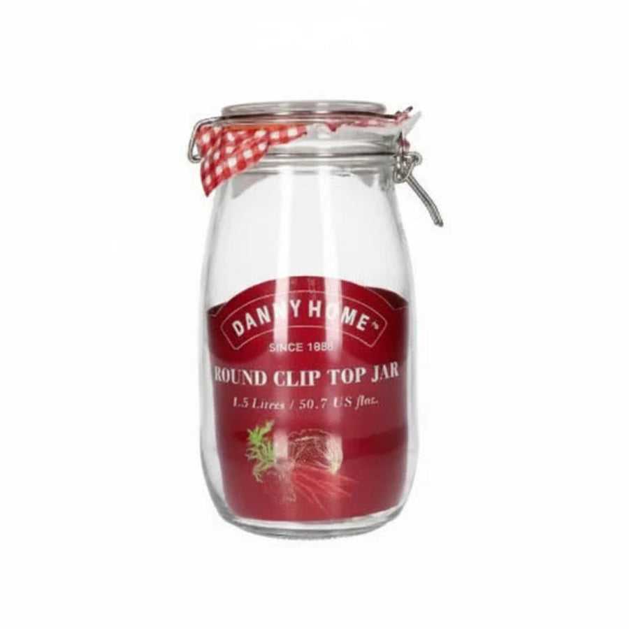 Danny Home Mason Clip Lid Storage Jar 1.5 Liter at Zubaidas Homestore Pakistan