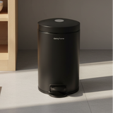 Danny Home Matte Black S-S Step Trash Can 12 Ltr at Zubaidas Homestore 
