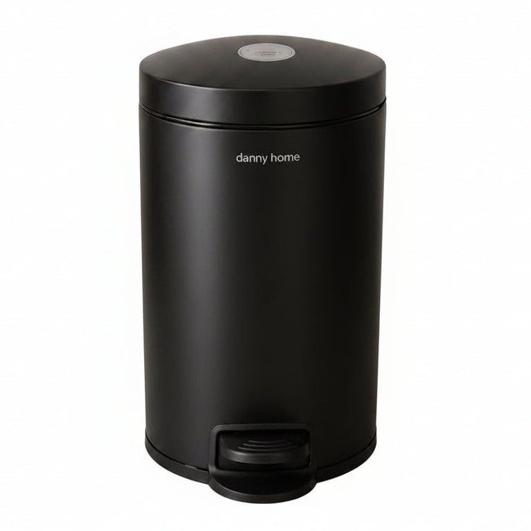 Danny Home Matte Black S-S Step Trash Can 12 Ltr at Zubaidas Homestore Pakistan