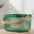Danny Home Mesh Stainless Steel Storage Basket 24cm Green at Zubaidas Homestore