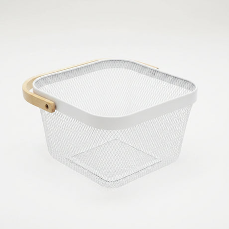 Danny Home Mesh Stainless Steel Storage Basket 24cm White at Zubaidas Homestore Pakistan