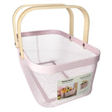 Danny Home Mesh Stainless Steel Storage Basket 42.2cm Pink at Zubaidas Homestore 