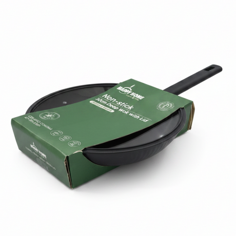 Danny Home Non Stick Deep Wok with Lid 28x8cm at Zubaidas Homestore