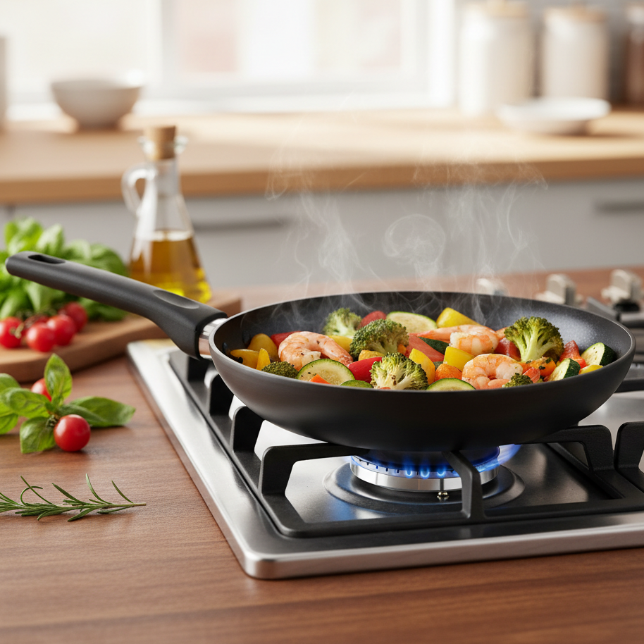 Danny Home Non Stick Deep Wok with Lid 28x8cm at Zubaidas Homestore Pakistan